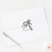 Black Bow Halloween Kinderdusche Quadratischer Aufkleber (Umschlag)