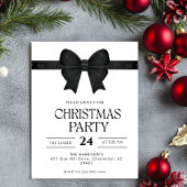 Black Bow Holiday Weihnachtsessen Einladung