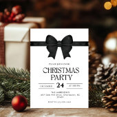 Black Bow Holiday Weihnachtsessen Einladung