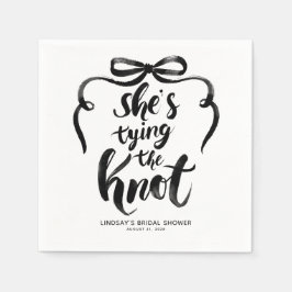 Black Bow - Ihr Ja-Wort - Brautparty Serviette