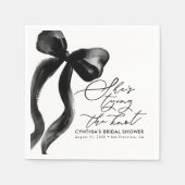 Black Bow - ihre Brautparty Serviette (Vorderseite)