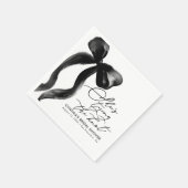 Black Bow - ihre Brautparty Serviette (Ecke)