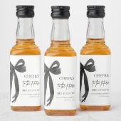 Black Bow jubelt für das zukünftige Brautparty Alkoholflaschenetikett (Flaschen)