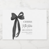 Black Bow jubelt für das zukünftige Brautparty Alkoholflaschenetikett (Einzelnes Label)
