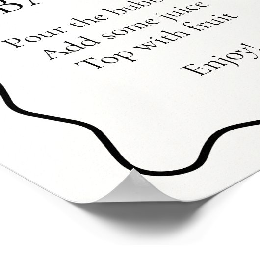 Black Bow Krawatte des Knotens Brautparty Mimosa B Poster (Ecke)