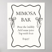 Black Bow Krawatte des Knotens Brautparty Mimosa B Poster (Vorne)