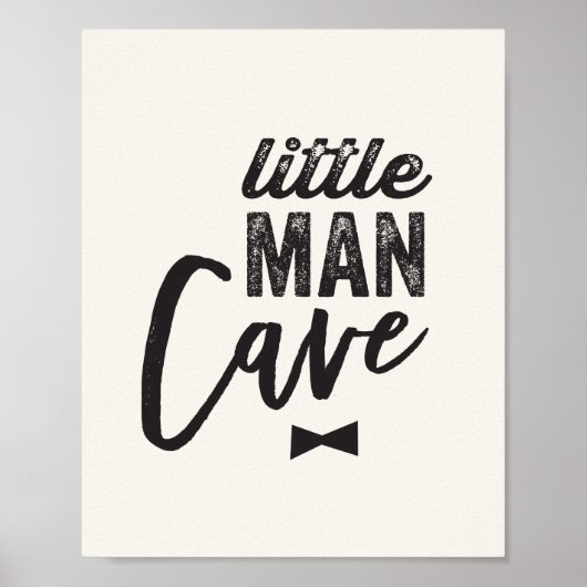 Black Bow Krawatte Little Man Cave Boy Baby Kinder Poster (Vorne)