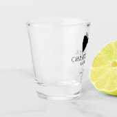 Black Bow Krawatte Trauzeuge Personalisiert Hochze Schnapsglas (Links)