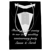 Black Bow Krawatte Tuxedo Mittlere Geschenktüte (Vorderseite)