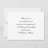 Black Bow Krawatte White Pearls Verlobung Ankündig Ankündigung (Rückseite)