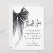 Black Bow macht den Knoten fest Dankeskarte (Vorderseite)