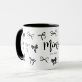 Black Bow Mimi Jahr etabliert Tasse (Vorderseite Links)