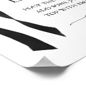 Black Bow Mimosa Bar Brautparty Signa Poster (Ecke)