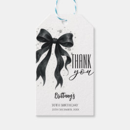 Black Bow Modern 30. Geburtstag Geschenkanhänger