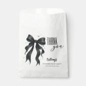 Black Bow Modern 30th Birthday Geschenktütchen (Vorderseite)