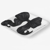 Black Bow Modern Graduation  Pappteller (Gewinkelt)