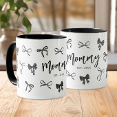 Black Bow Mommy Jahr etabliert Tasse