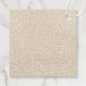 Black Bow & Pearls Bridal Shower Thank you Geschenkanhänger (Rückseite)