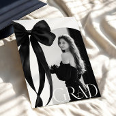 Black Bow Photo Graduation Invitation Einladung