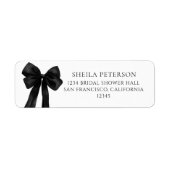 Black Bow Return Address Label (Vorne)