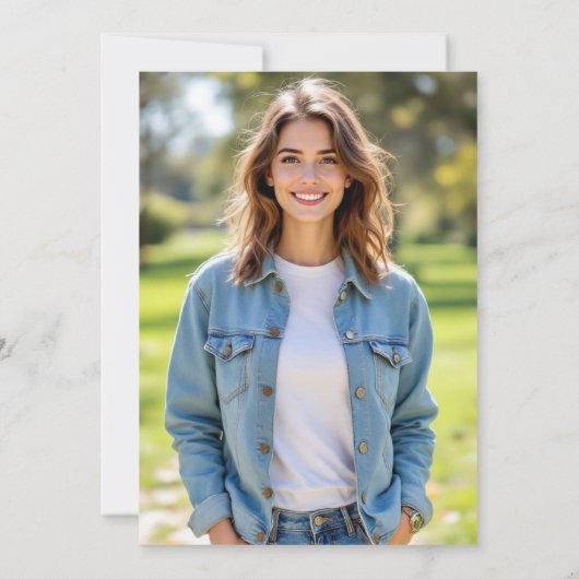 Black Bow Ribbon Birthday Foto Party Einladung (Rückseite)