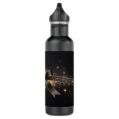 Black Bow & Ribbon Stainless Water Bottle Edelstahlflasche (Rechts)