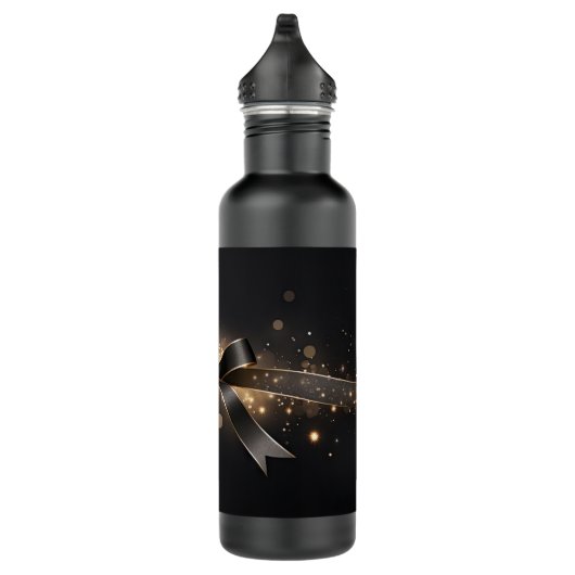 Black Bow & Ribbon Stainless Water Bottle Edelstahlflasche (Rechts)
