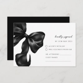Black Bow RSVP Response Card