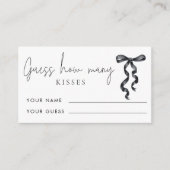 Black Bow schätzt, wie viele Kisses Bridal Game Begleitkarte (Vorderseite)