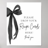 Black Bow Share a Recicard Brautparty Sign Poster (Vorne)
