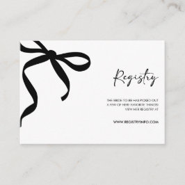 Black Bow She's Tying the Knot Bridal Shower Begleitkarte
