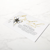 Black Bow She's Tying The Knot Bridal Shower Folieneinladung (Gedreht)