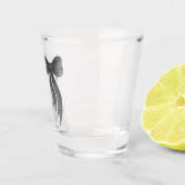 Black Bow She's Tying the Knot Bridal Shower Schnapsglas (Rechts)