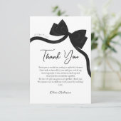 Black Bow Sie bindet das Brautparty am Knoten Dankeskarte (Stehend Vorderseite)