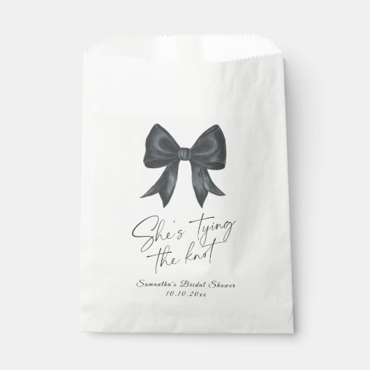 Black Bow Sie bindet das Brautparty am Knoten Geschenktütchen (Vorderseite)