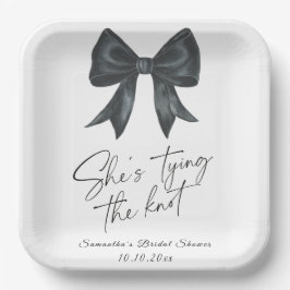 Black Bow Sie bindet das Brautparty am Knoten Pappteller