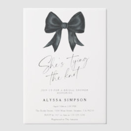 Black Bow Sie bindet das Brautparty am Knoten Pergament Einladungen