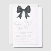 Black Bow Sie bindet das Brautparty am Knoten Pergament Einladungen (Versetzt)