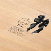 Black Bow Sie bindet das Brautparty des Knotens Acryleinladungen (Ablage )