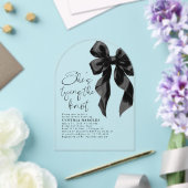 Black Bow Sie bindet das Brautparty des Knotens Acryleinladungen (Insitu (Hochzeit))