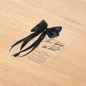 Black Bow Sie bindet das Brautparty des Knotens Acryleinladungen (Ablage )
