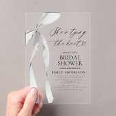 Black Bow Sie bindet das Brautparty des Knotens Acryleinladungen (Insitu (Handheld))