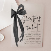 Black Bow Sie bindet das Brautparty des Knotens Acryleinladungen