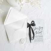 Black Bow Sie bindet das Brautparty des Knotens Acryleinladungen