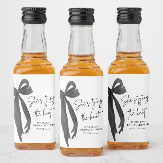 Black Bow Sie bindet das Brautparty des Knotens Alkoholflaschenetikett (Flaschen)