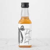 Black Bow Sie bindet das Brautparty des Knotens Alkoholflaschenetikett (Vorderseite)