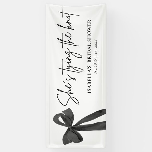 Black Bow Sie bindet das Brautparty des Knotens Banner (Vertikal)