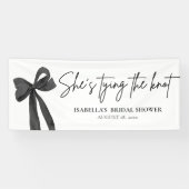 Black Bow Sie bindet das Brautparty des Knotens Banner (Horizontal)