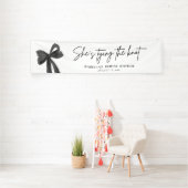 Black Bow Sie bindet das Brautparty des Knotens Banner (InSitu)