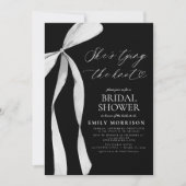 Black Bow Sie bindet das Brautparty des Knotens Einladung (Vorderseite)